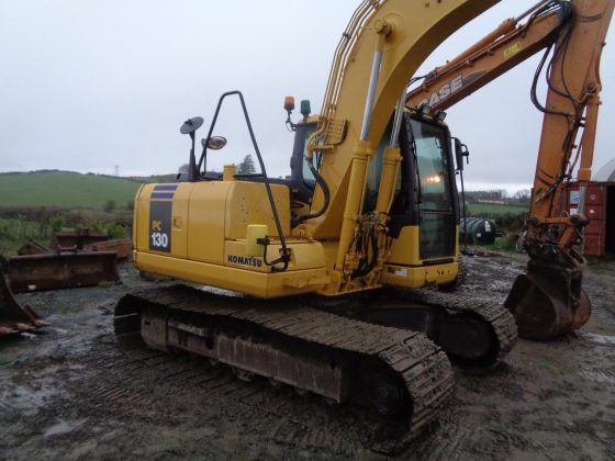 Side view of Komatsu PC130-7K sold