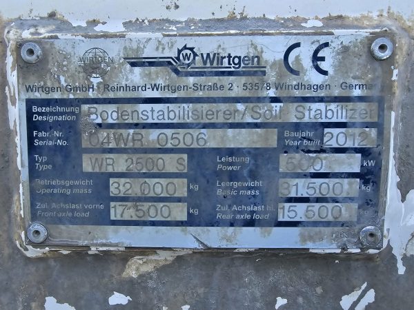 Wirtgen WR 2500 S Soil Stabilizer