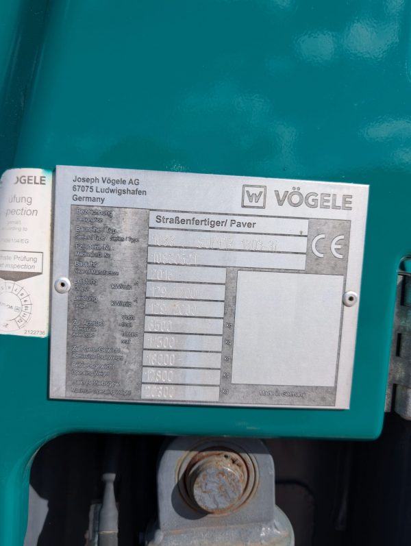 Vogele Super 1803-3i Paver