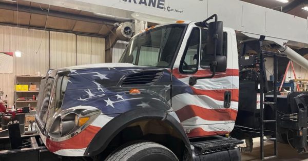 2012 National 1400a Mounted on 2012 International Boom Truck