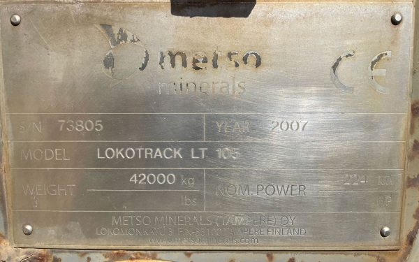 Metso LT105 Jaw Crusher